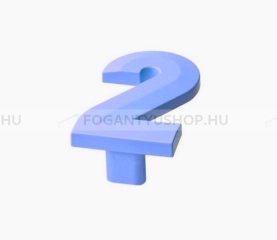 RUJZ DESIGN Gyerek fogantyú szám, 2 számjegy - 64 mm - 600.02 - Barbi kék - Műanyag