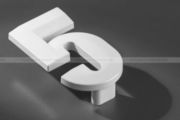 RUJZ DESIGN Gyerek fogantyú szám, 5 számjegy - 64 mm - 600.05 - Fehér - Műanyag