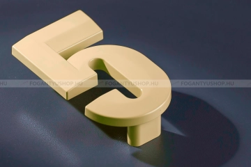 RUJZ DESIGN Gyerek fogantyú szám, 5 számjegy - 64 mm - 600.05 - Barbi sárga - Műanyag