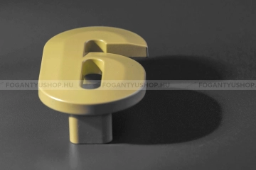 RUJZ DESIGN Gyerek fogantyú szám, 6 számjegy - 64 mm - 600.06 - Barbi sárga - Műanyag