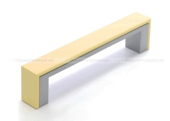 RUJZ DESIGN Fogantyú - 128 mm - 598.32 - Matt króm - Barbi sárga - Műanyag