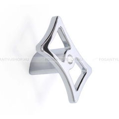 RUJZ DESIGN Gomb fogantyú - 1 furatos - 589.01 - Fényes króm - Átlátszó kristály - Zamak fém ötvözet - Swarovski kristály