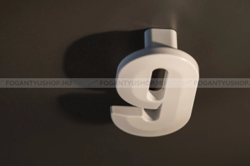 RUJZ DESIGN Gyerek fogantyú szám, 9 számjegy - 64 mm - 600.09 - Fehér - Műanyag