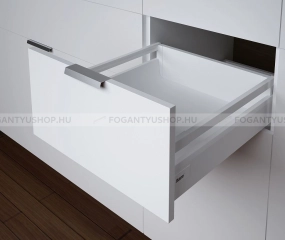 HARN RITMA CUBE M - Duplafalú fémoldalas fiók szögletes oldalkorláttal 83x350mm, max. 35kg