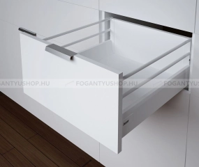 HARN RITMA CUBE H - Duplafalú fémoldalas fiók, dupla kerek oldalkorláttal 83x450mm, max. 35kg