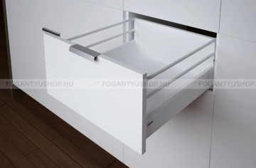 HARN RITMA CUBE H - Duplafalú fémoldalas fiók, dupla kerek oldalkorláttal 83x650mm, max. 60kg