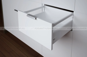 HARN RITMA CUBE H - Duplafalú fémoldalas fiók magasított, szögletes oldalkorláttal 115x550mm, max. 35kg