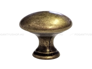GIUSTI Gomb fogantyú - 1 furatos - EXP2024-25D1 - Antik patina barna - Zamak fém ötvözet