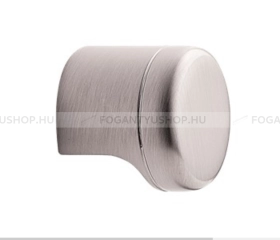 FURNIPART Gomb fogantyú POINT - 1 furatos - Ezüst inox (szálcsiszolt) - Zamak fém ötvözet