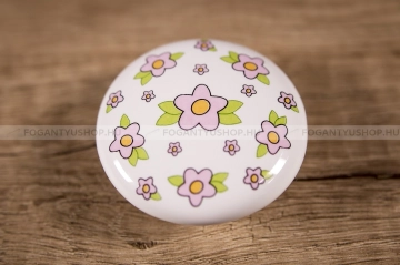 TOMURCUK Gyerek fogantyú virágok B-155 - 1 furatos - Porcelán