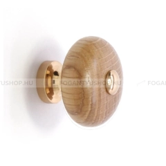 RUJZ DESIGN Fogantyú - 1 furatos - 114.30 - Fényes arany - Tölgyfa - Zamak fém ötvözet - Fa