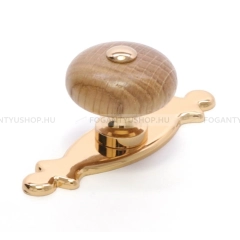 RUJZ DESIGN Fogantyú - 1 furatos - 114.30 - Fényes arany - Tölgyfa - Zamak fém ötvözet - Fa