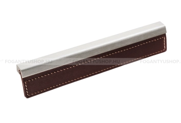 RUJZ DESIGN Fogantyú - 160 mm - 591.15 - Ezüst - Sötétbarna bőr - Alumínium - Bőr