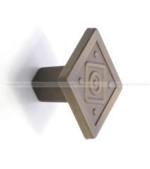 RUJZ DESIGN Gomb fogantyú - 1 furatos - 826.30c - Antik patina barna - Zamak fém ötvözet