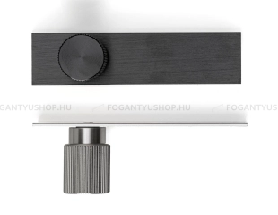 VIEFE Gomb fogantyú ARPA PLATE - 1 furatos - Fekete szálcsiszolt - Alumínium